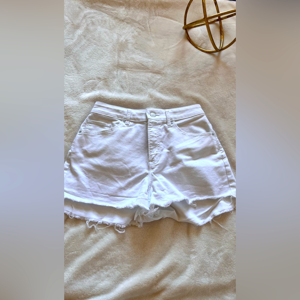 Express Curvy white Jean shorts